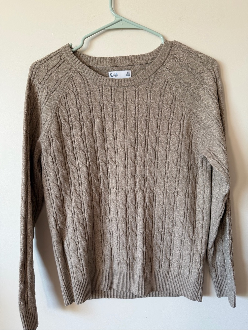 Croft & Barrow Beige Long Sleeve